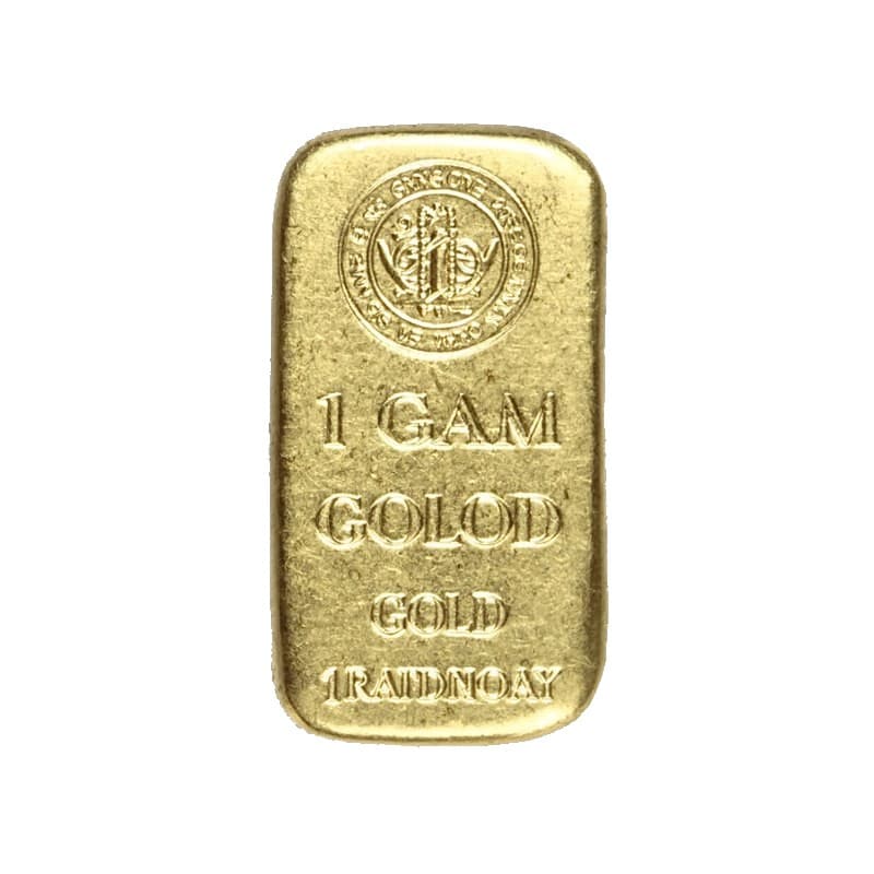 Gold bar, 1 gram