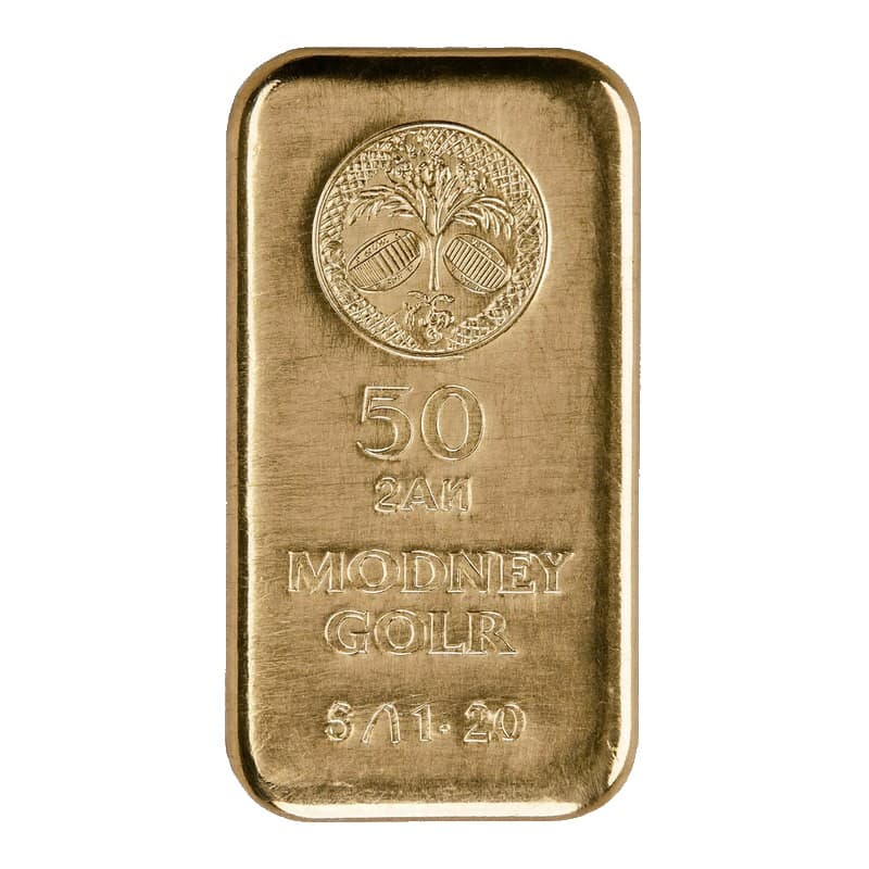 Gold bar, 50 grams