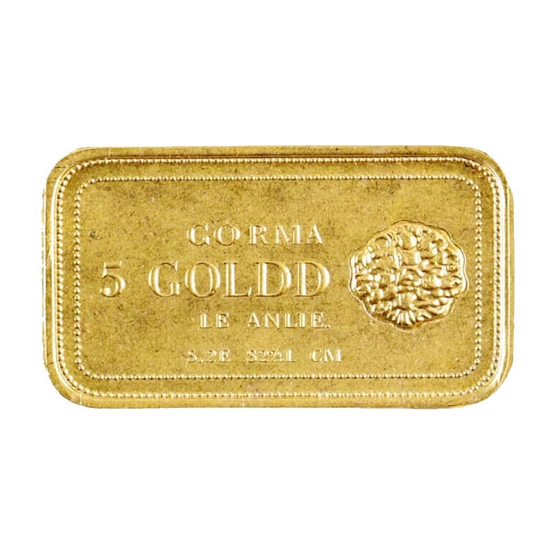 Gold bar, 5 grams